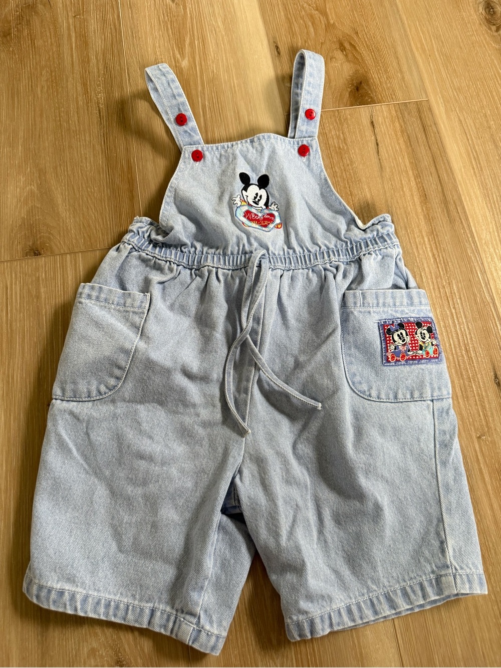 Vintage Baby Mickey and Minnie Denim Shortalls